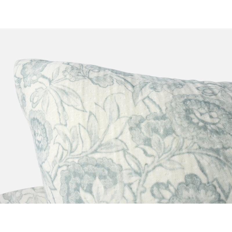 Balboa Organic Print Reversible Throw Pillow, Undyed w/Dew