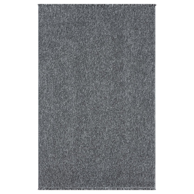 Textured Fringed Area Rug