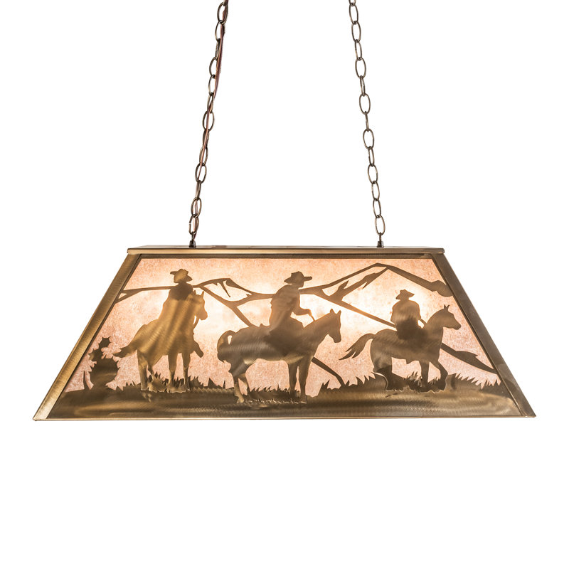 Cowboy And Steer 6 - Light Pendant