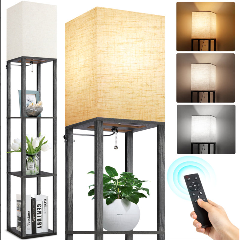 180cm Walnut LED Column Floor Lamp