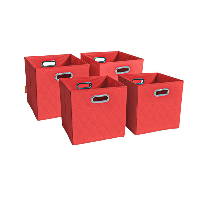 Ensemble de bacs en similicuir, H 11 po x l 11 po x P 11 po, Rouge