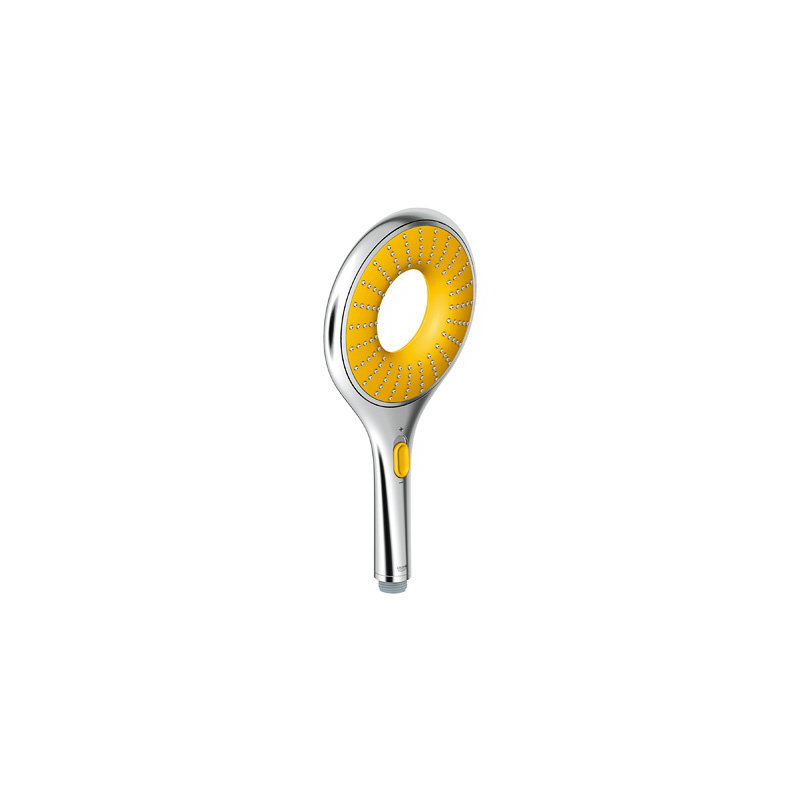 Rainshower Icon Handheld Shower Head with DreamSpray, Chrome / Yellow