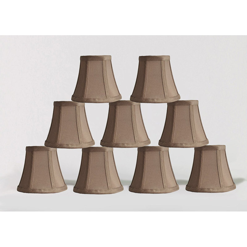 5'' H Silk Bell Candelabra Shade, Golden Taupe