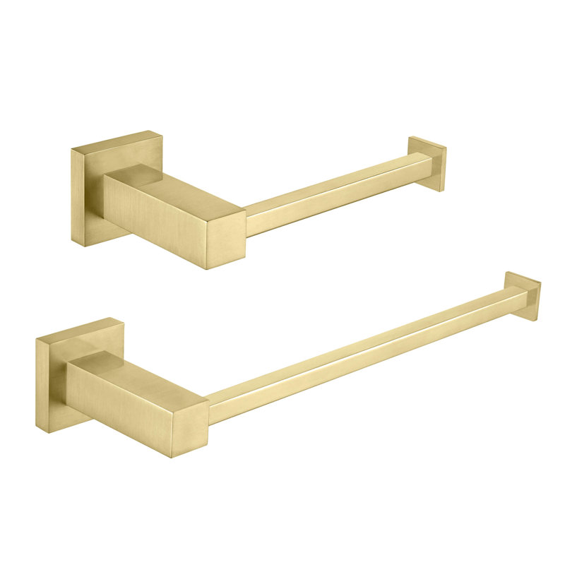 2 - Piece Bathroom Hardware Set, Brushed Gold