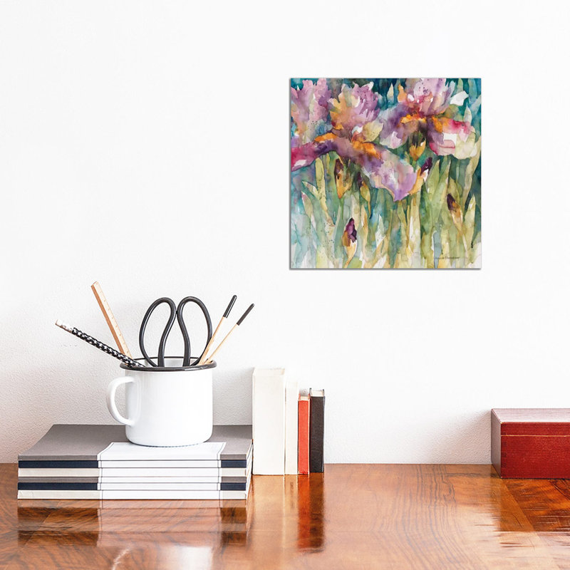 " Siberian Iris " by Annelein Beukenkamp, Wrapped Canvas, No Matte, 12" H x 12" W x 0.75" D