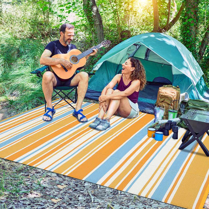 Waterproof Outdoor Rug Plastic Straw Patio Camping Rug, Indoor Outdoor RV Mat Carpet for Deck, Camper, Porch, Balcony, Backyard, Picnic