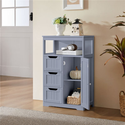 Armoire de salle de bain autoportante l 22 po x H 34,1 po x P 11,5 po Brigit