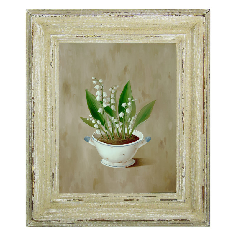 Lilly Of Valley In Vase - Single Picture Frame Painting on Canvas
