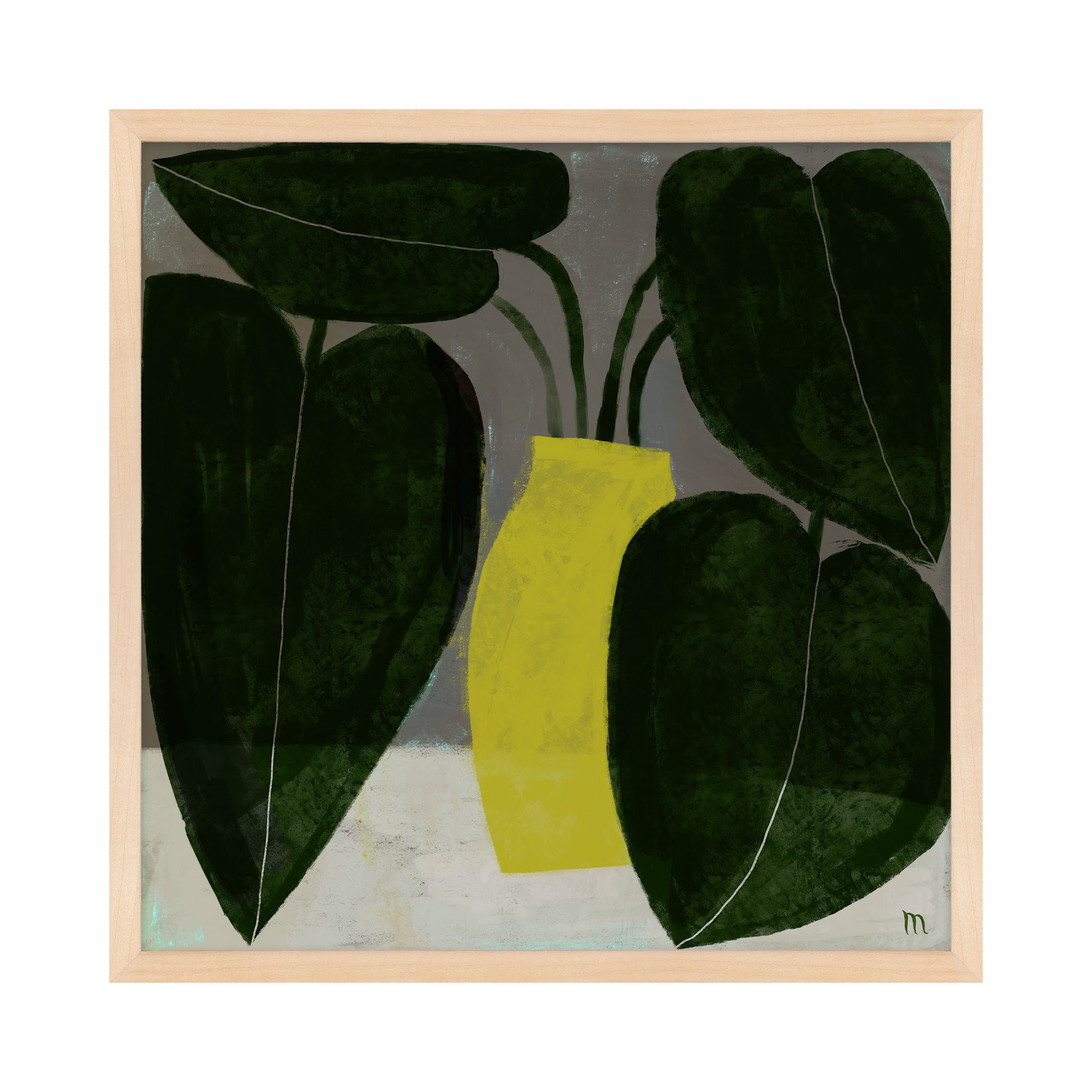 Plant #7 by StudioM, 44" H x 44" W x 1.25" D, Brown