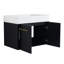 Armoire de salle de bain 30 po avec lavabo, fixation murale, couleur châtaignier noir, cuve en résine à rebords épais, porte, accessoire de meuble-lavabo de 30 po, style moderne et silencieux-1403271220