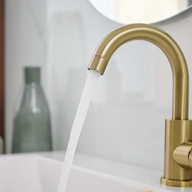 Single-handle Bathroom Faucet, Brushed Gold