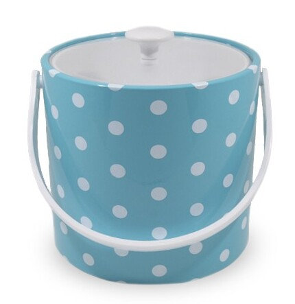 Seau à glace à points pois, Turquoise