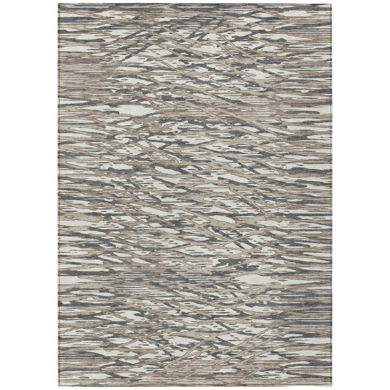 Machine Washable Indoor/Outdoor Chantille ACN2771 Modern Rug, Taupe, 9' x 12'