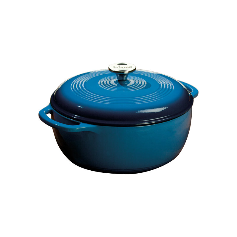 Lodge Enameled Cast Iron Dutch Oven, 6 Qt., Blue