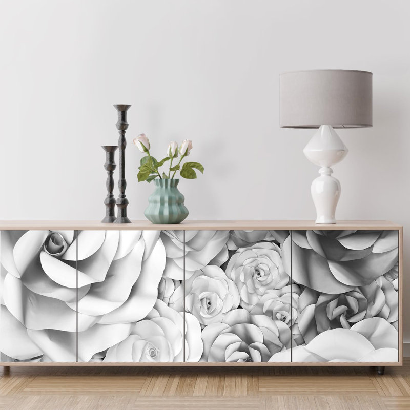 Abstract Floral Peel & Stick Border, 48" L x 192" W