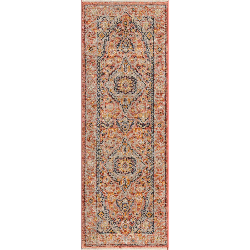 Alkire Oriental Area Rug, Runner 2' x 5'11", Brick Red