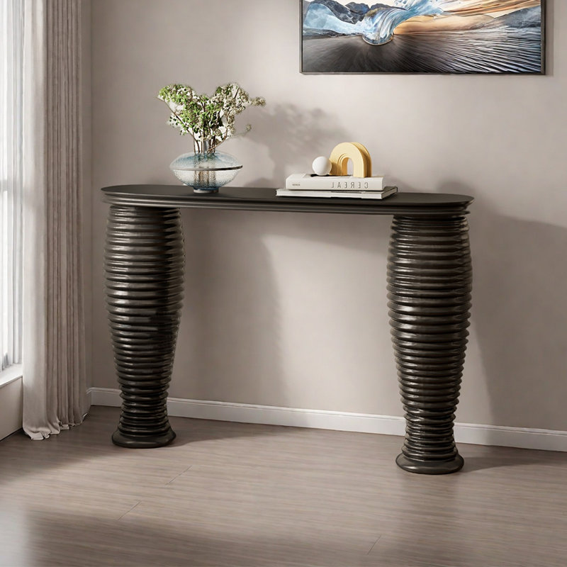 Console créative haut de gamme de couleur unie, Noir, H 33,46 po x l 47,24 po x P 11,81 po