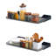 Ensemble de 4 tablettes murales pour le garage de 24 po x 12 po LUGO, noir