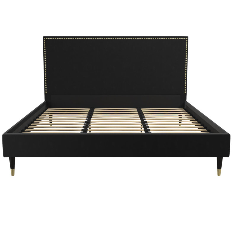Upholstered Bed, Double (4'6), Black