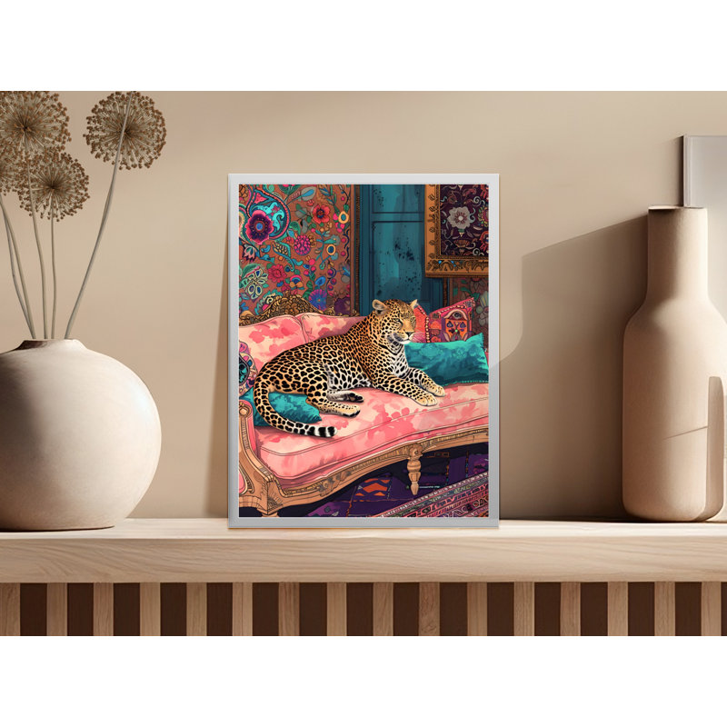 Leopard Wall Art, Animal Print, Home Decor, Framed Art Print, Bohemian Wall Art, Luxury Decor, Living Room Art, Wall Decor