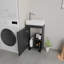 Meuble-lavabo compact compact avec évier en céramique, armoire de 16 po pour petits espaces