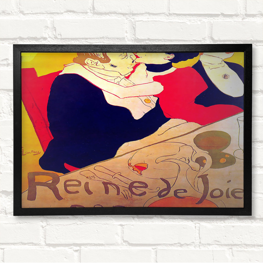 Rene De Joie 2 von Henri de Toulouse-Lautrec - Geschlossener Eckrahmen Kunstdrucke auf Holz