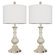 Levis 26 in. Farmhouse Resin Table Lamp Set with Dual USB Ports and Built-in outlet