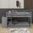 Twin Over Twin Bunk Bed With 3 Shelves And 4 Drawers-1231232139