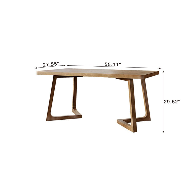 Solid Wood Writing Desk, 29.52" H x 55.11" W x 27.55" D