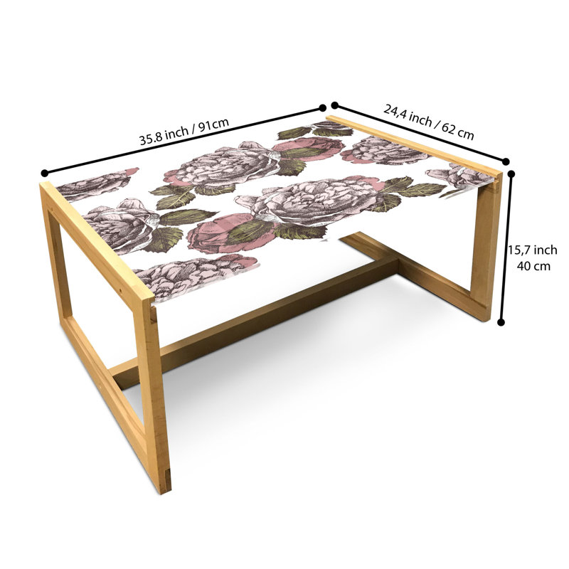 Jamaire Sled Coffee Table, 90cm H x 62cm W x 40cm D