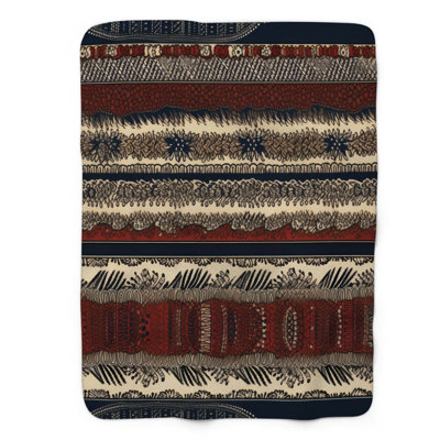 Boho Paisley - 1 Piece Premium Sherpa Blanket