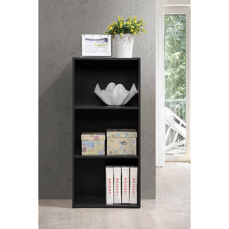Bibliothèque standard Bessan, Noir, (3 tablettes) H 36 po x l 16 po x P 12 po