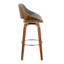 Tabouret de bar et de comptoir Palmona à hauteur fixe avec pieds en bois courbé et repose-pieds rond (ensemble de 2)-90954847-90954868