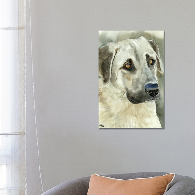 Shepherd's Guardian - Anatolian Shepherd by Judith Stein - Wrapped Canvas Painting