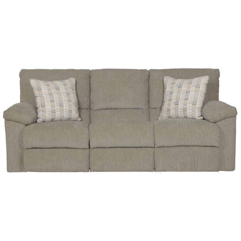 Canapé inclinable Charell, Polyester gris, Manuel