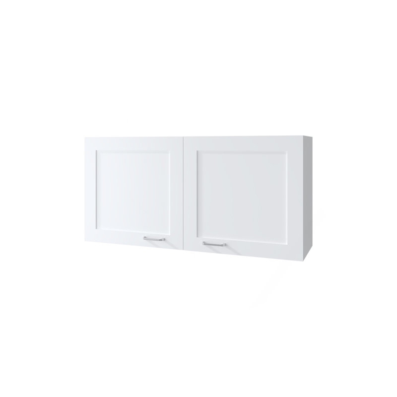 Armoire murale de cuisine avec 2 portes Nakya, blanc, Blanc