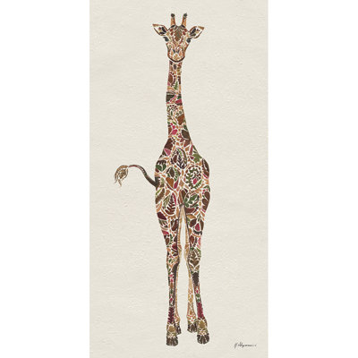 Peering Giraffe by Helen Ahpornsiri - Wrapped Canvas Print