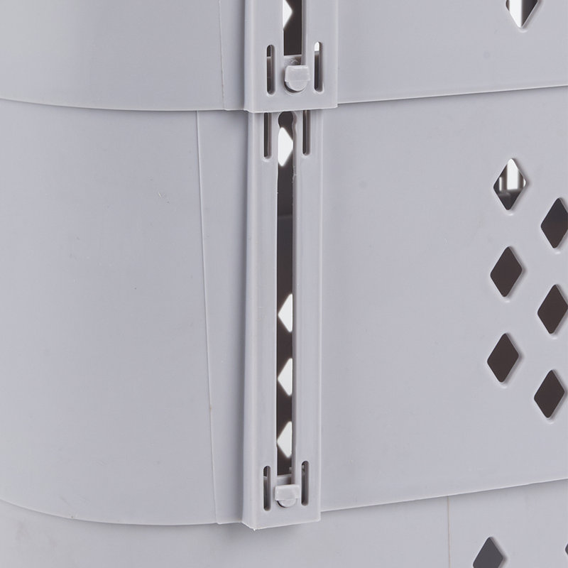 Plastic Laundry Basket, Grey