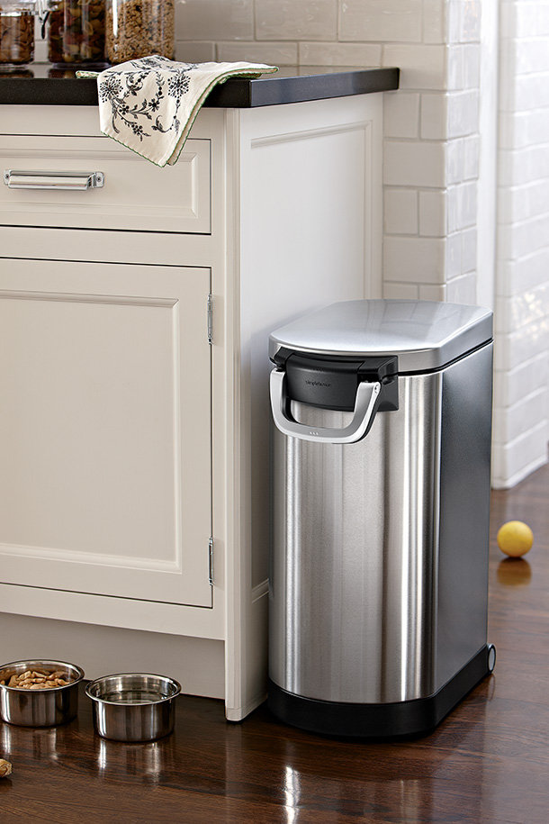 simplehuman Pet Food Storage Can Brushed Stainless Steel 30-Liter