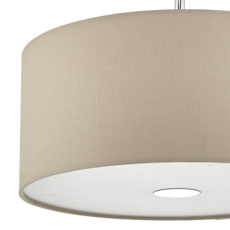 Desiree 3 - Light Drum Pendant, Taupe/Ecru
