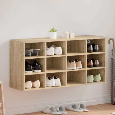 Shoe Cabinet With Shelf 103 X 30 X 51 Cm Engineered Wood