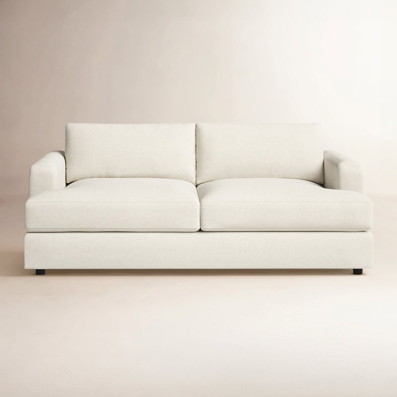 Cayden Upholstered 84'' Sofa, Conversation Pearl Basketweave