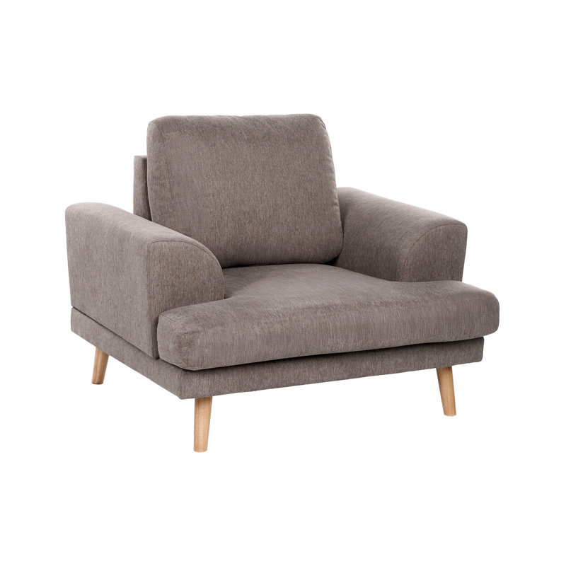 Taris Upholstered Fabric Armchair, Brown