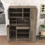 Buffet de cuisine avec huche, tablettes réglables et armoire latérale escamotable-452612865
