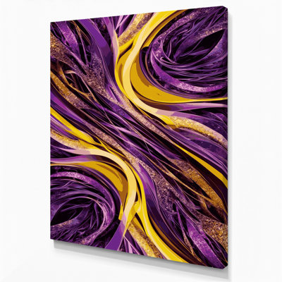 Digital Abstraction 68 Purple Canvas Wall Art