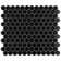 Metro 1" Hex Matte Black 10-1/4" x 11-7/8" Porcelain Mosaic Floor and Wall Tile