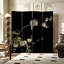 Paravent pliable en aluminium avec toile noire-839705568