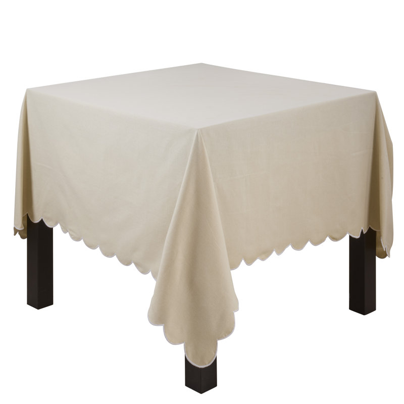Nappe Scalloped Edge, Naturel