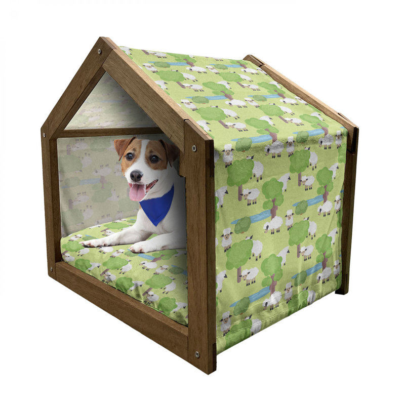 Niche pour chien en bois, H 25,59 po x l 29,53 po x P 21,65 po