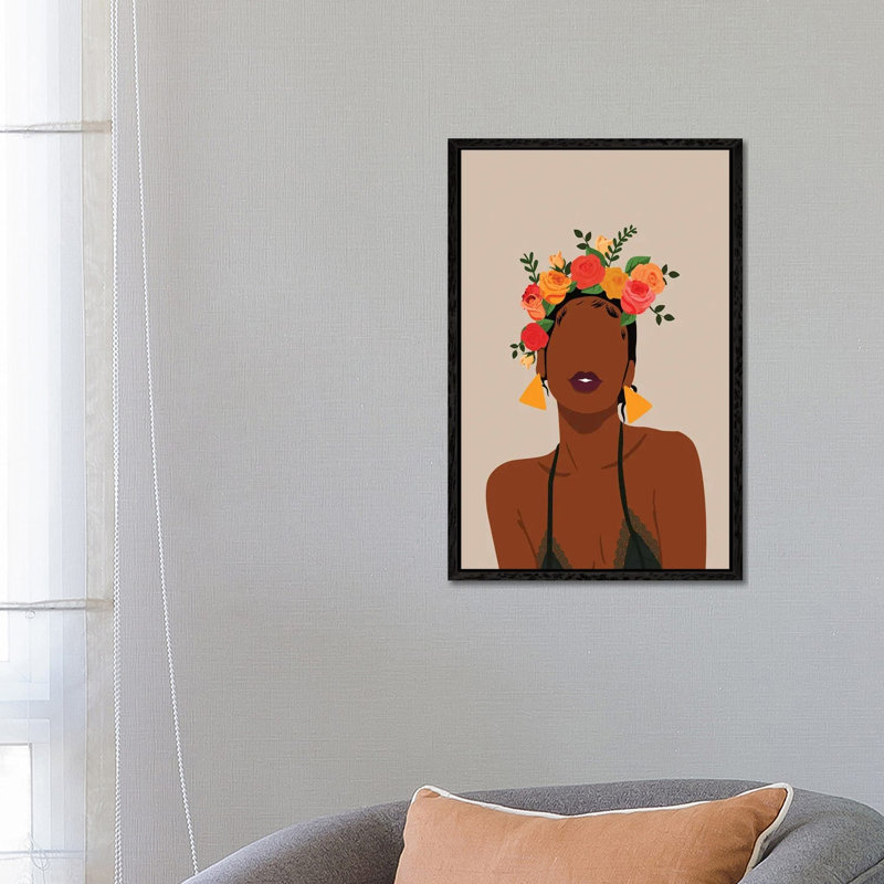 Crown - Print on Canvas, 66.04 cm H x 45.72 cm W, Black Framed